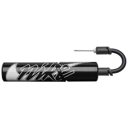 Image of Nike Essential Ball Pump, air pump for football, basketball, handball, sports ball pump, compact portable ball inflator, training accessory, Black/Black/White, One Size