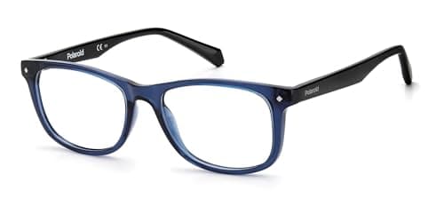 Image of Polaroid Kids PLD D813 Rectangular Eyeglasses for Kids, 48 mm Size, Blue Black