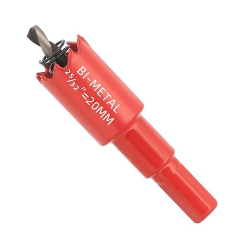 Image of GARHWAL Bi-Metal Hole Saw 20 mm with Arbor and Pilot Bit - Smooth Fast Cutting for Wood, Plywood, Plastic, Drywall, Thin Metal Sheets, and More | Ideal for Ceiling Light Installation and DIY Projects