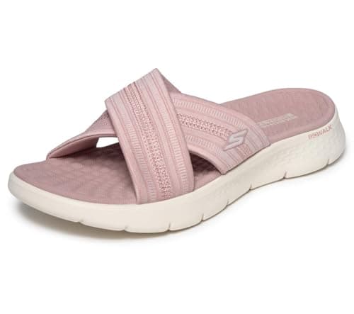 Image of Skechers GO Walk Flex Sandal Impressed Women's Vegan Slide Sandals with Memory Foam Straps