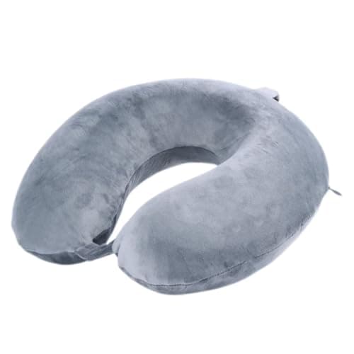 Image of Far win Travel Pillow,100% Pure Memory Foam U Shaped Neck Pillow,Super Lightweight Portable Headrest Great for Airplane, Car,Home,Office,Sleeping (gray)