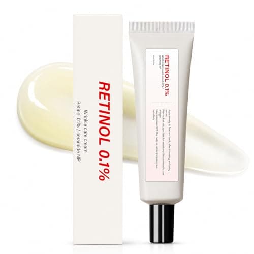 Image of Vitamin A Retinol 0.1% Cream, Retinol Night Face Moisturiser, Ceramide NP - Lightweight Non-Greasy Formula for Smoother-Looking Skin & Fine Lines, Evening Face & Neck Care, 30ml