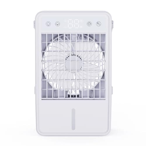 Image of Air Cooler, 3 IN 1 Portable Air Conditioner, 5 Speeds & 2 Cool Mist, 90° Auto Oscillation, 12H Timer, Remote, Portable Air Conditioning Unit for Home, 1500ML Water Tank