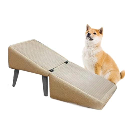 Image of 2 in 1 Foldable Dog Ramp Ottoman, 30x30x35cm Multifunctional Kitten Steps for Couch Bed Car, Non-Slip Wear Resistant Dog Steps, DogCouch Ramp for Small Medium DogsCats, Bed And Sofa Footrest