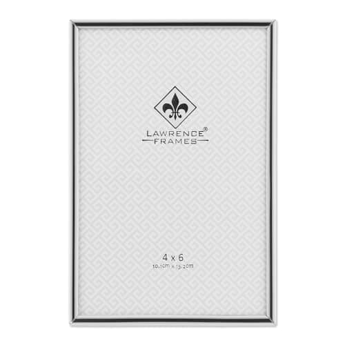 Image of Lawrence Frames Simply Metal Picture Frame, 4 by 6-Inch, Silver