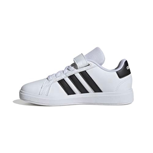 Image of adidas Unisex Baby Grand Court 2.0 Shoes Kids, Cloud White/Core Black/Cloud White, 7.5 UK Child