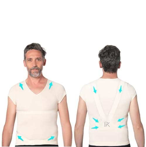 Image of PERCKO - Everyday Back Pain Relief Vest - Ergonomic Posture Corrector for Men, Comfortable and Adjustable Support for Improved Spine Health, Beige, PK1