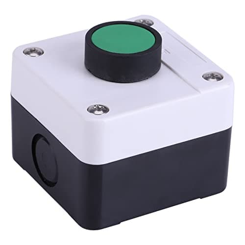 Image of Lwuey Door Release Button, Press To Exit Switch Green Dome Momentary Push Button Commercial Residential Industrial Buildings Gate Opener Weatherproof One Control Box Station Wall Panel Mount