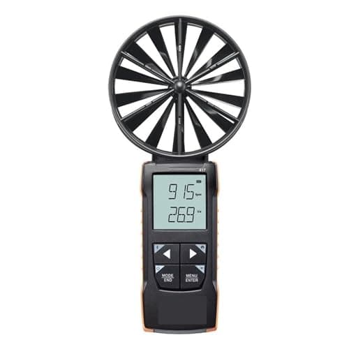 Image of 417 KIT 2 Digital 100 Mm Vane Anemometer App Connection With Measuring Funnels And Flow Straightener 0563 2417