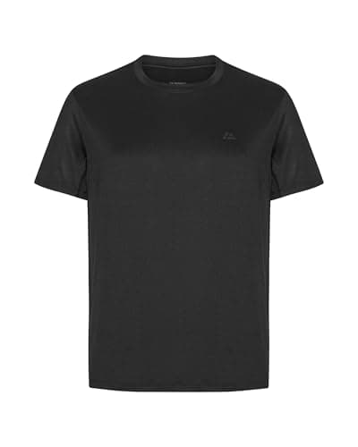 Image of DANISH ENDURANCE Mens T Shirt, Breathable Gym Running Top, Fitness Sports Shirts, Mens Activewear, 1 or 2 Pack, Black, L