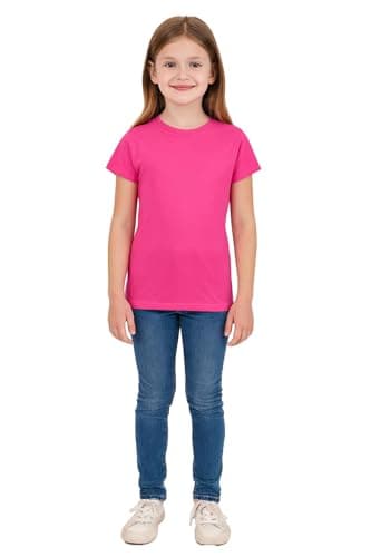 Image of A2Z 4 Kids Girls T Shirts Cotton Plain Tie Dye Short Sleeves T Shirts Top Soft Feel Trendy - Girls T Shirt Pink 11-12