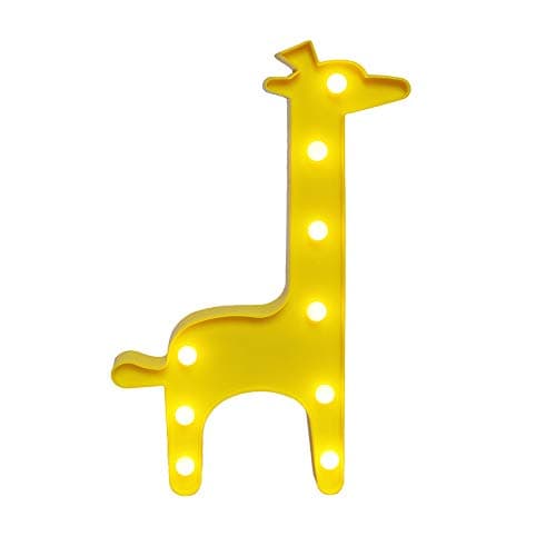 Image of GUOCHENG Cute Giraffe Shaped LED Night Light Warm White Shine Table Night Lamps Bedroom Nursery Home Bedside Indoor Decorations Birthday Gift for Kids Children Girls