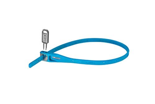 Image of Hiplok Z LOK Bike Lock - Cyan. Bicycle Lock/Motorcycle Helmet Lock. Award Winning, Lightweight Zip Tie with Steel Core & 400mm Locking Length