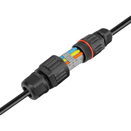 Image of Mwqpgyh Waterproof Electrical Cable Wire Connector - Outdoor Cable Connector, Outdoor Electrical Junction Box, IP68 Junction Box Cable Connector Sleeve Coupler For 2 Or 3-Pin Cables, -40°C +95°C