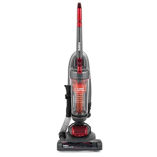 Image of Beldray BEL0648 Turbo Swivel Upright Vacuum Cleaner with Ergonomic Multidirectional Head, 400 W, 2.5 L Easy-Empty Tank, 2 M Flexi Hose, HEPA Filter, 3-in-1 Crevice & Brush Tool Included, Red
