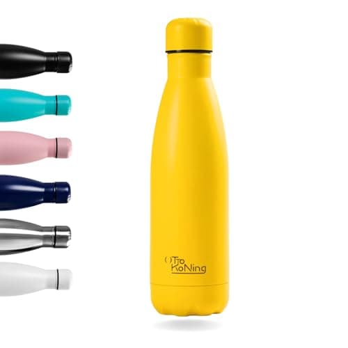 Image of Water Bottle Otto Koning 500ml - Stainless Steel Vacuum Insulated Flask - Keeps Cold 24h / Hot 12h - Leak Proof, BPA Free & Scratch Resistant Metal Drinks Bottle for Gym, Office & Travel