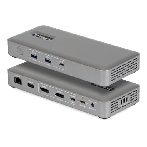 Image of StarTech USB4 Docking Station, Driverless Dual 4K for macOS and Windows, Universal USB-C Dock with 100W Laptop Charging and 2.5GbE (208UE-USB4-DOCK)