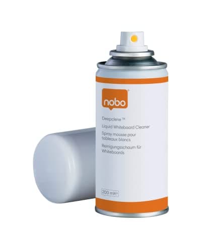 Image of Nobo Deepclene Whiteboard Cleaner spray, 200ml Bottle, Weekly Use, For Dry Wipe/Erase Surfaces & Permanent Ink, 34533943