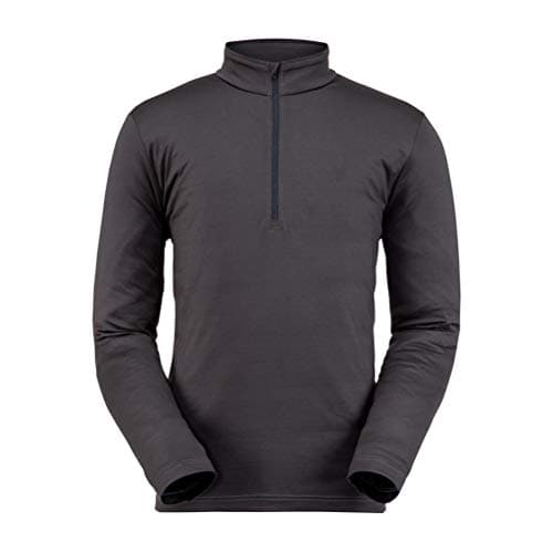 Image of Spyder Men's Prospect Zip T-neck base layer underwear, Ebony, S UK