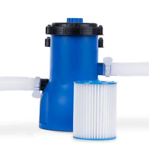 Image of LIVIVO Swimming Pool Filter Pump for 8ft/10ft/12ft Fast Flow Action Set Steel Frame Pool Pump - Ideal for Outdoor Pool or Hot Tub - 530 Gal