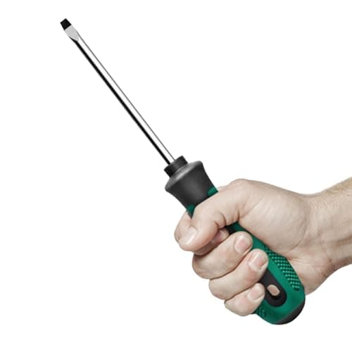 Image of Magnetic Screwdriver, Flathead 4x75 mm Screwdrivers of Chrome Vanadium Steel, Ergonomic Grip