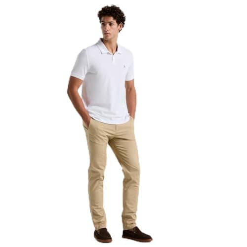 Image of Original Penguin Mens Daddy Polo Shirt, White, S UK