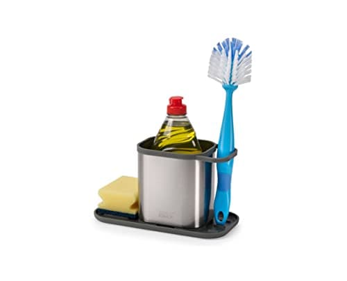 Image of Joseph Joseph Duo Sink Tidy Worktop Caddy Organiser, Sponge Holder, Stainless Steel