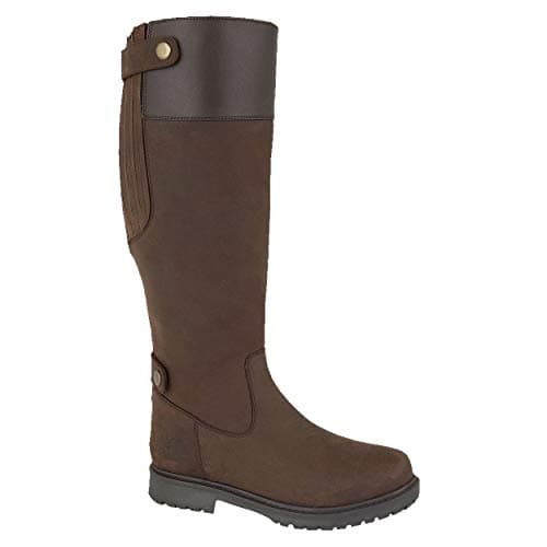 Image of Woodland Womens/Ladies Harper Waxy Leather Country Boot (8 UK) (Dark Brown)