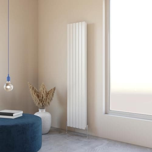 Image of Flat Panel Radiator 1800x408mm Vertical Design Double Tall Upright White Central Heating Rad UK