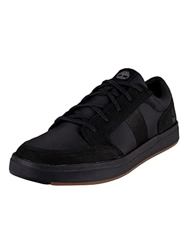 Image of Timberland Men's Davis Square Fabric and Leather Oxford Basic Trainers, black, 10 UK
