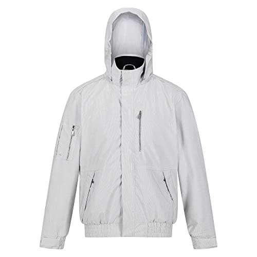 Image of Regatta Mens Feelding Waterproof Jacket Silver Grey Linea M