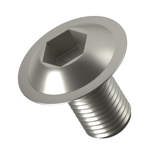 Image of M8 (8mm x 30mm) A2 Stainless Steel Flanged Button Head Screws Bolts Allen Socket with Collar (Pack of 20) H06BC