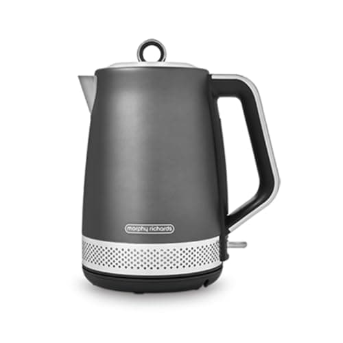 Image of Morphy Richards Illumination 1.7L Jug Kettle, Rapid Boil, Boil Dry Protection, Pull off Lid, Limescale Filter, Easy View Window, 360 Cordless Base, Stainless Steel, Titanium , 108022