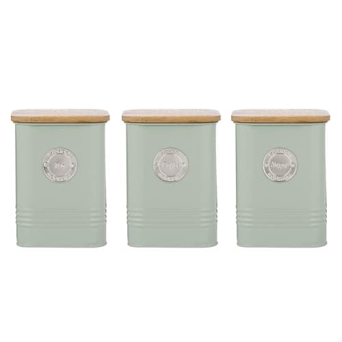 Image of Typhoon Living Squircle Tea Coffee Sugar Storage Set 1.3 Litre Mint Green