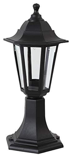 Image of Pro Elec Outdoor Lantern Post Top Light, IP44, Black, Mains Powered