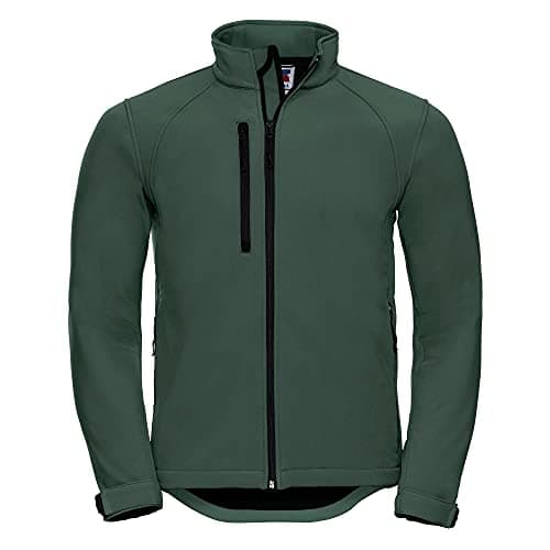Image of Jerzees Colours Russell Mens Water Resistant & Windproof Softshell Jacket (L) (Bottle Green)