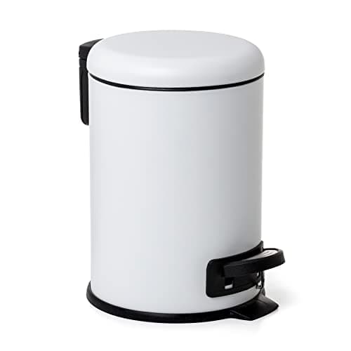 Image of TATAY 3L Pedal Bathroom Bin | Hygienic, Touch-Free Opening | Soft-Close, Silent Lid | Removable Inner Bin for Easy Cleaning | Functional Design | 17.5 x 22.5 x 25 cm – White