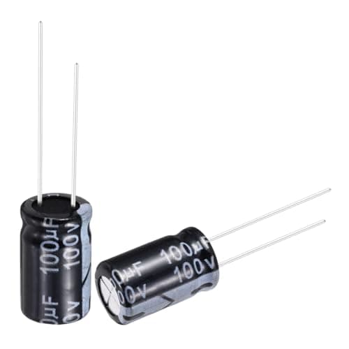 Image of sourcing map 100uF 100V 10x16mm Electrolytic Capacitor, Radial Leads Aluminum Capacitors for TVs, LCD Monitor, VCD, 10Pcs