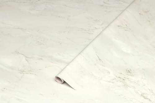 Image of d-c-fix vinyl wrap Romeo matt white marble effect 45 cm x 2 m - sticky back plastic roll for furniture, kitchen & cupboards - contact paper sticker self adhesive film