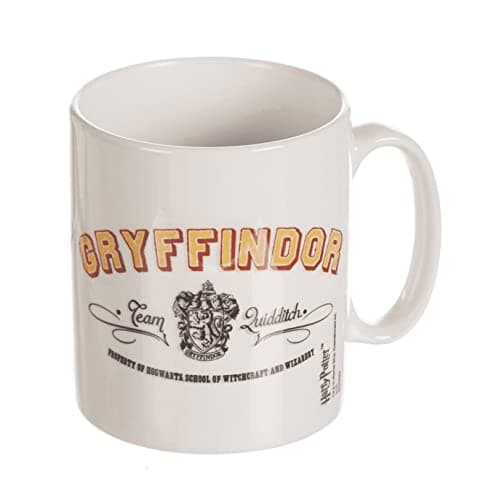 Image of Pyramid International Harry Potter Ceramic Mug with Gryffindor Team Logo and Hogwarts Crest in Presentation Box - Official Merchandise