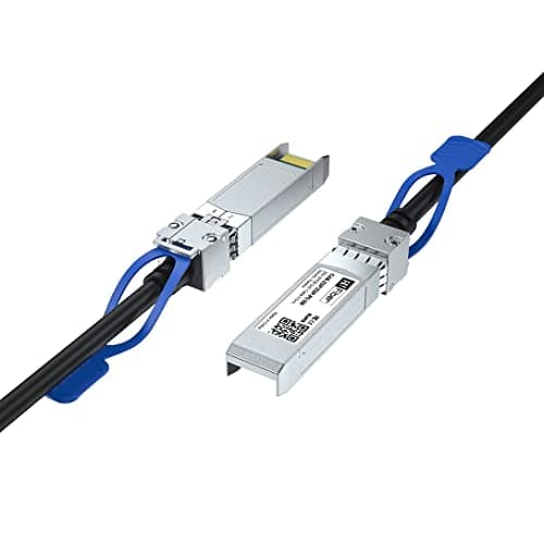Image of H!Fiber.com 25G SFP28 DAC Cable, 1-meter(3.3 ft), 25GBASE-CR SFP28 to SFP28 Passive Direct Attach Copper Twinax Cable for Cisco SFP-H25GB-CU1M, Ubiquiti, Netgear, and Other Open Switches and NIC