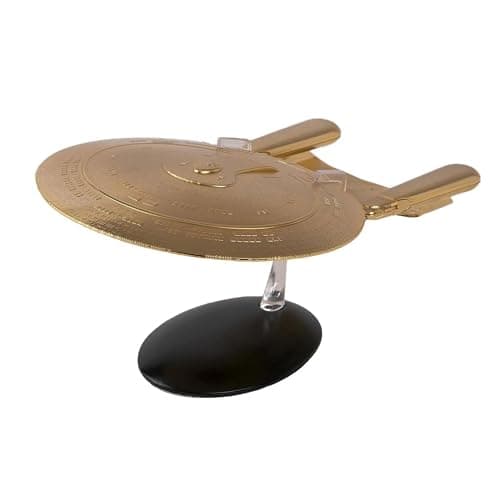 Image of Star Trek - U.S.S. Enterprise (NCC-1707-D) Gold Model Starship - Star Trek Official Starships Collection by Eaglemoss Collections