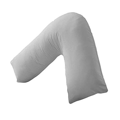 Image of EDS New V Shaped Luxury support pillow with FREE Pillow case-12 Colours to choose from. Orthopedic V Shaped Support pillow (Grey)