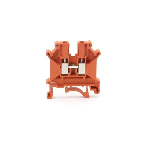 Image of 100pcs Din Rail Terminal Block UK-5N Universal Connector Screw Connection Electrical Wiring Conductor UK5N Terminal Strip Block(Orange)