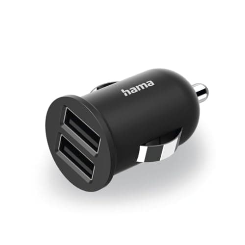 Image of Hama USB Dble Charger for Cigarette Lighter, Adapt. Chrge for Car, 2.4A/12W