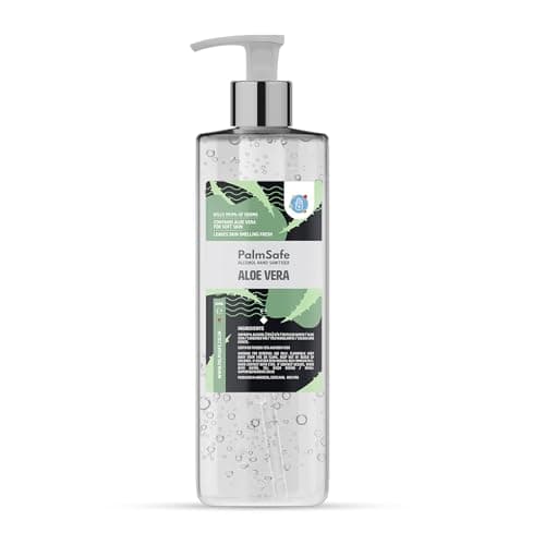 Image of Palm Safe Aloe Vera Alcohol Hand Sanitiser 500 ml Pump Bottle