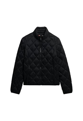 Image of Superdry Women's Diamond Quilt Fuji Lite Jacket (UK, Alpha, M, Regular, Regular, Black)