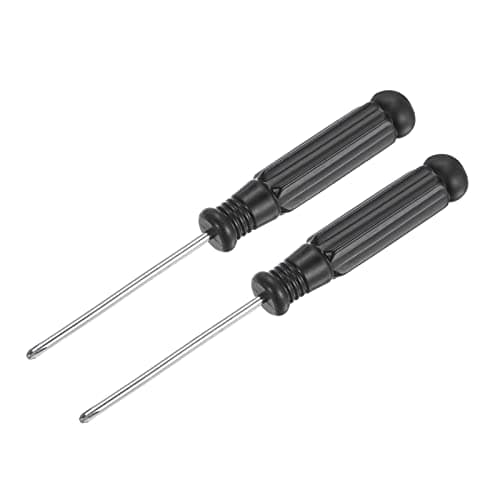 Image of sourcing map Mini Phillips Screwdriver, 2.0mm Cross Head with Black Handle for Small Appliances, 2 Pcs
