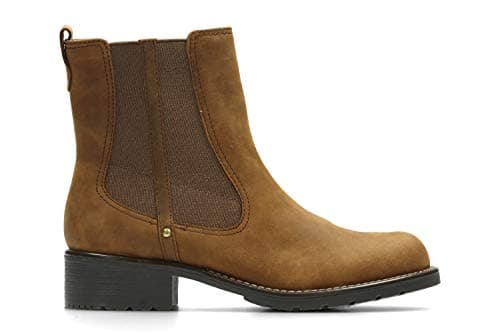 Image of Clarks Women's Slip-On Boots Orinoco Club Brown Snuff Leather, 8 UK