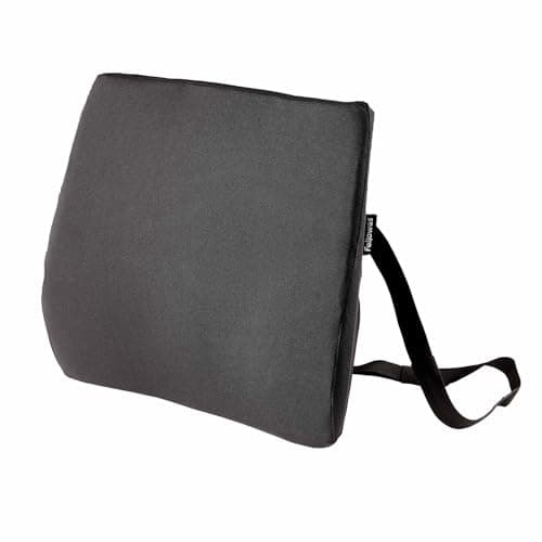 Image of Fellowes Breyta Comfort Back Cushion – Ergonomic Full Back Support, Adjustable Strap, Eco-Friendly Materials, Portable with Carry Handle, 5-Year Warranty, Ideal for Office & Home Use